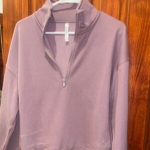 Mauve Quarter-Zip Pullover